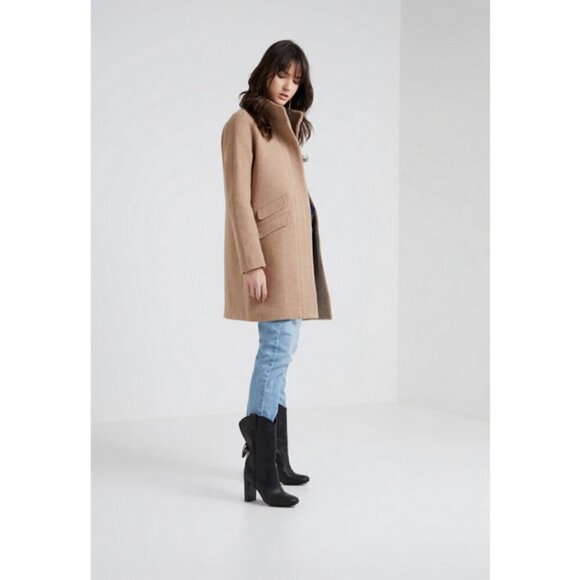 💕J. CREW💕 Cocoon Coat in Italian Stadium-Cloth Wool Blend ~ Heather Acorn 10 - Picture 6 of 16